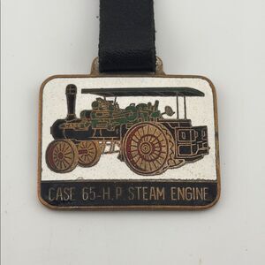 Vintage enamel Case 65-H.P. Steam Engine Fob Watch